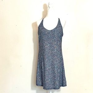 prAna Racer-Back Dress, Size Large, Blue/Aqua/Teal/Brown, Shelf-Bra, Activewear